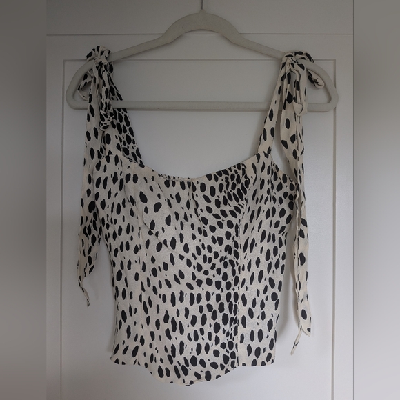 Reformation Ellora Top Cheetah Size 4 - Picture 4 of 8